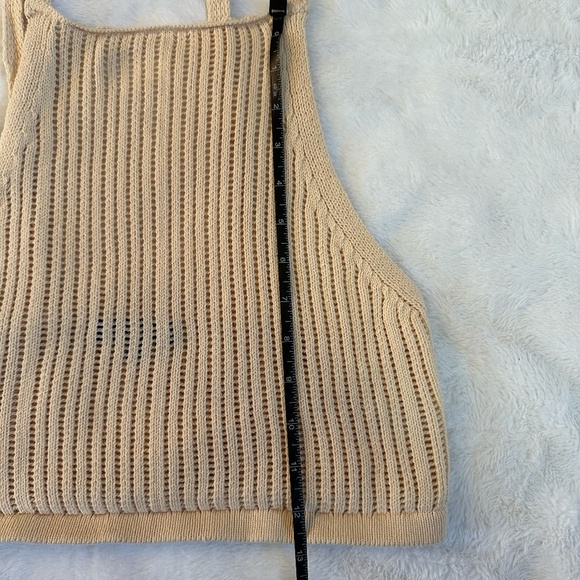 Lulus Beige Knitted Cropped Tank - Picture 7 of 9